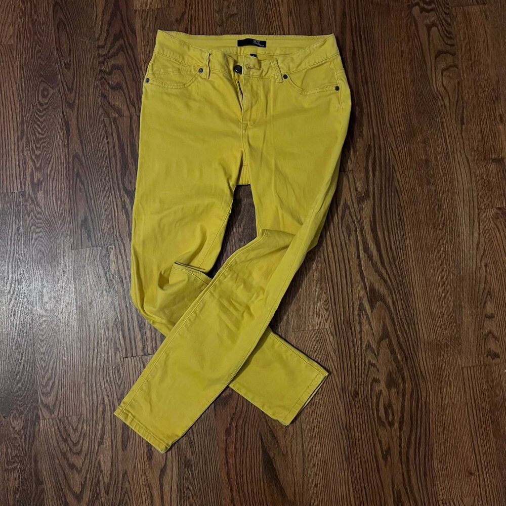 EUC 1822 Denim Yellow Skinny Jeans Sz 4